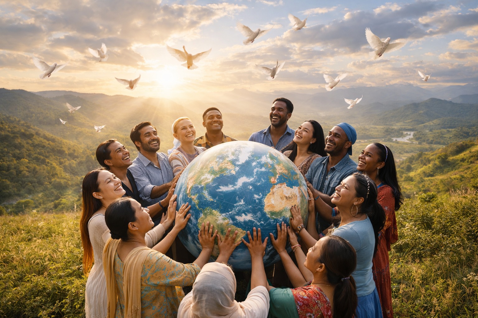 Diverse youths discussion